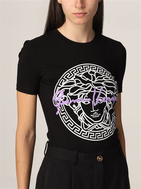 tshirt versace donna|versace collection t shirts.